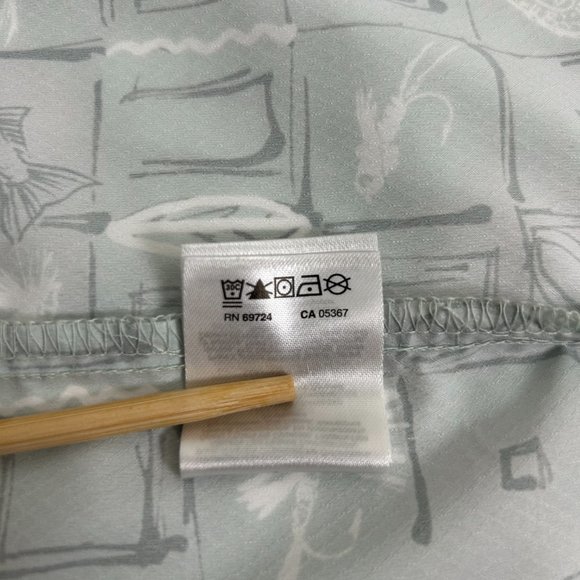 Columbia Men's Super Slack Tide Camp Shirt, Cool Green Trout Batik 5XL - Picture 12 of 13